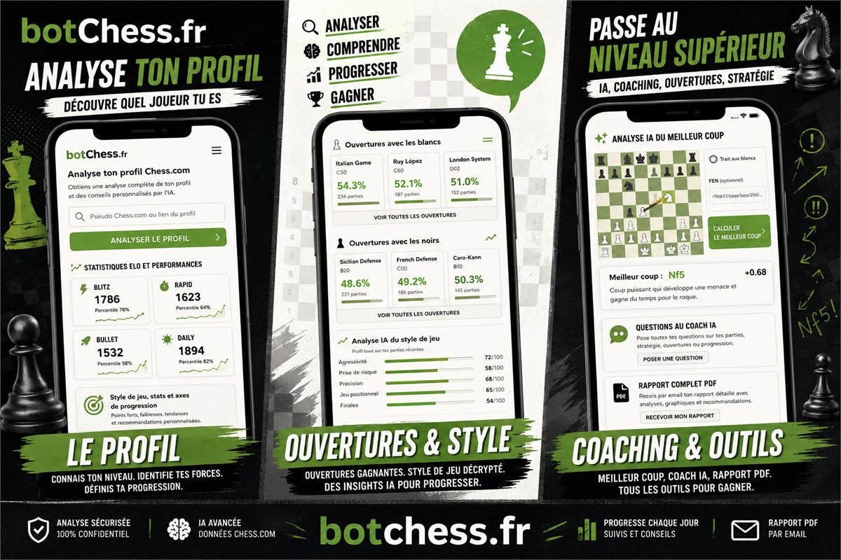 Interface du site web Botchess.fr